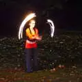 Outside, the fire performers do their thing, Day of the Dead Party at the Oaksmere, Brome, Suffolk - 2nd November 2019