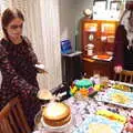 Isobel lights her cake, Day of the Dead Party at the Oaksmere, Brome, Suffolk - 2nd November 2019