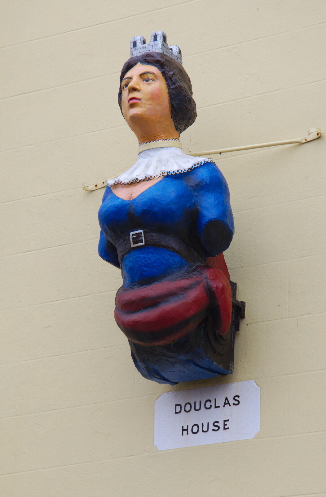 A ship's figurehead on the wall of Douglas House from A Night at the Crown Hotel, Southwold, Suffolk - 8th November 2019
