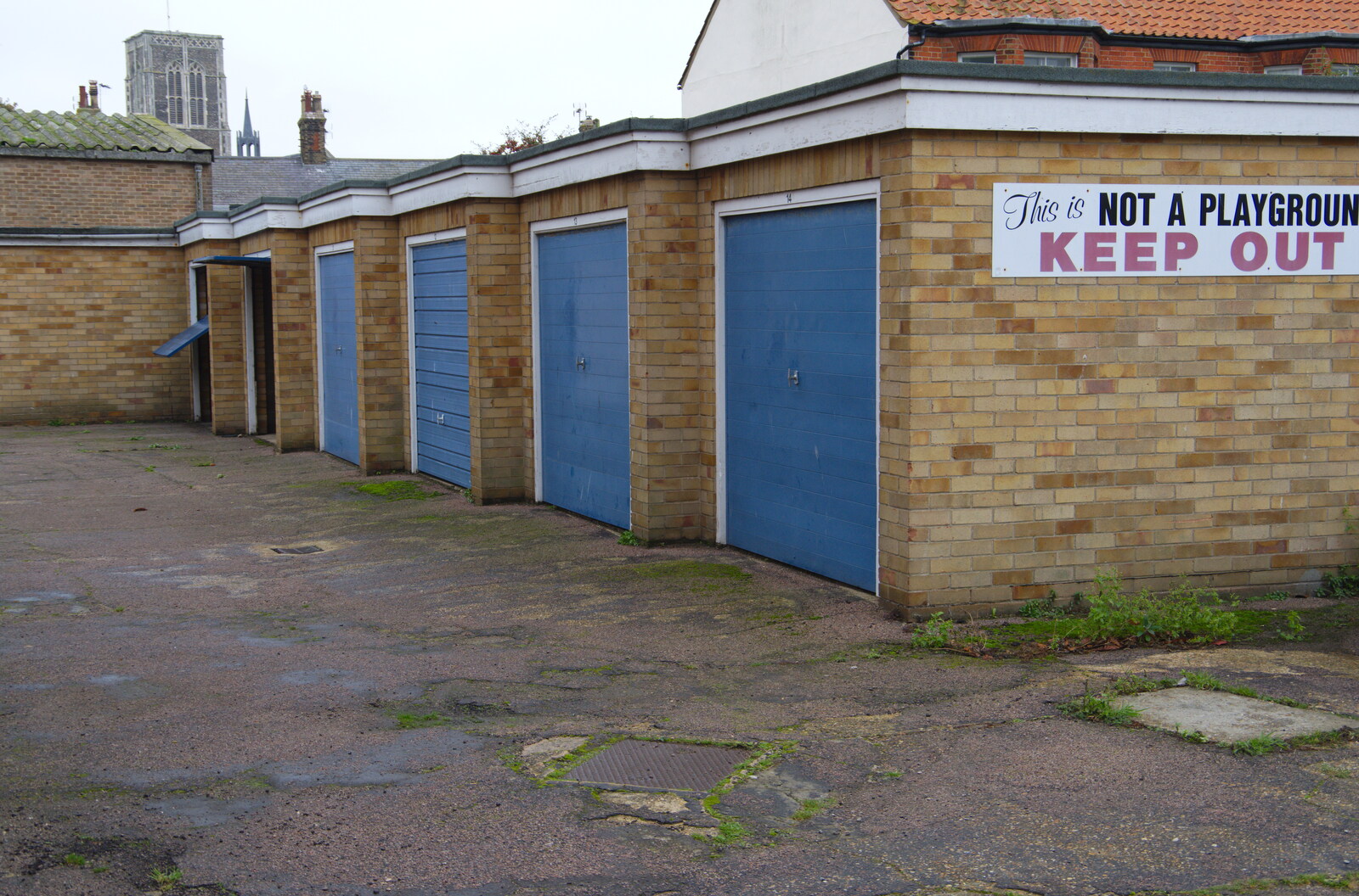A bunch of semi-derelict lock-up garages from A Night at the Crown Hotel, Southwold, Suffolk - 8th November 2019