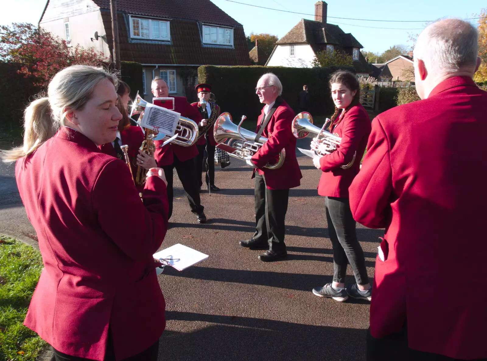 The band hangs around, from The GSB at Dickleburgh, and Samia Malik at the Bank, Eye, Suffolk - 11th November 2019