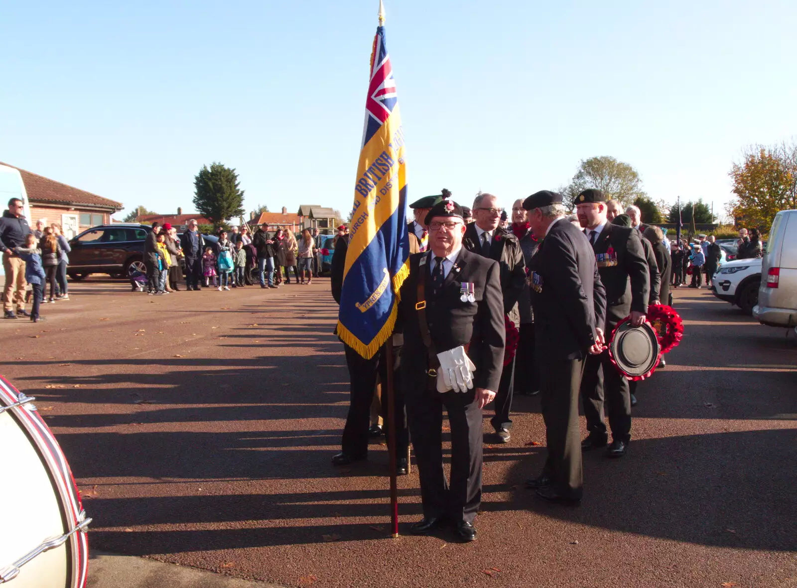 Behind us, the rest of the parade forms up, from The GSB at Dickleburgh, and Samia Malik at the Bank, Eye, Suffolk - 11th November 2019