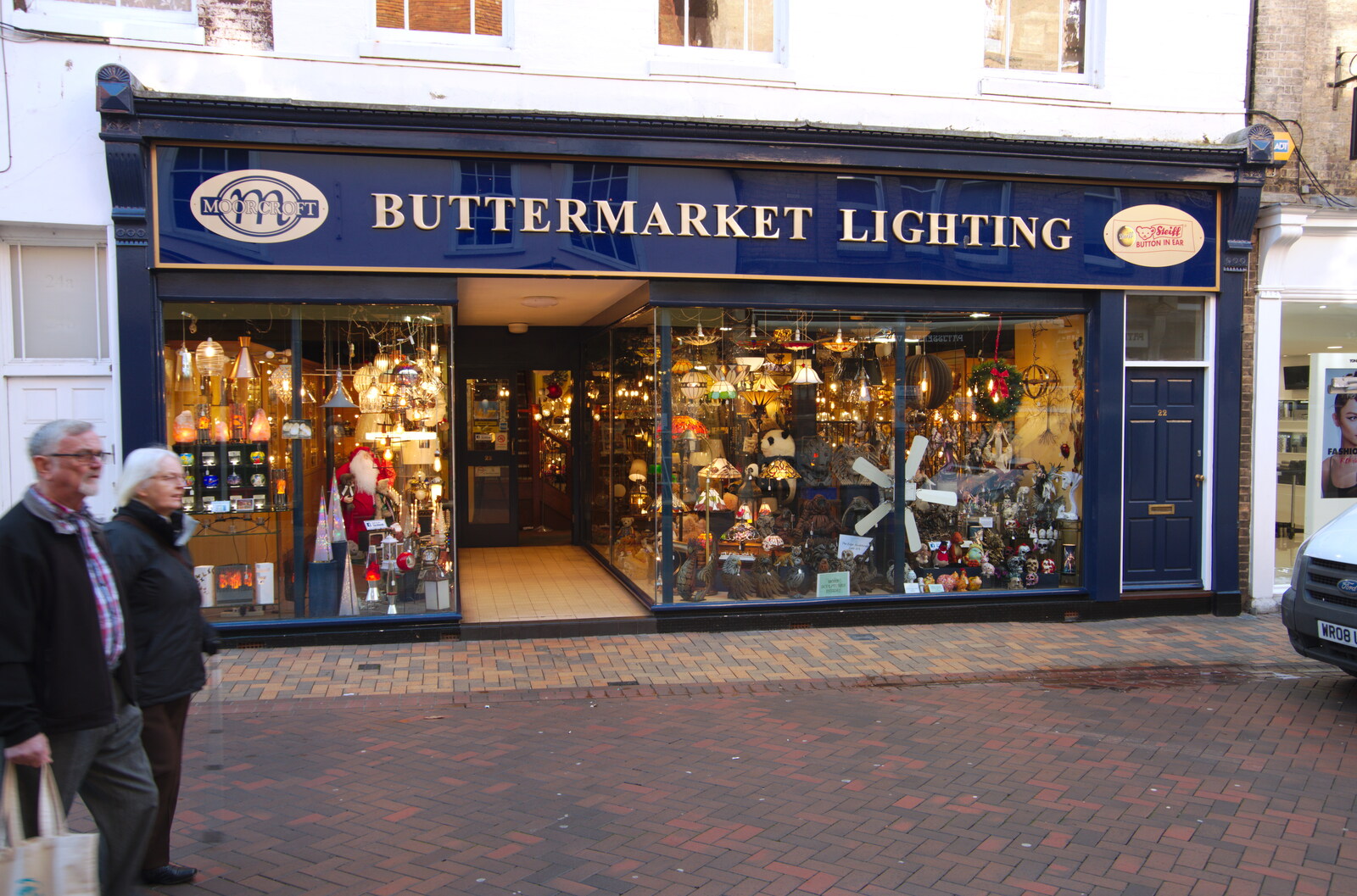A warm glow from Buttermarket Lighting from Exam Day Dereliction, Ipswich, Suffolk - 13th November 2019