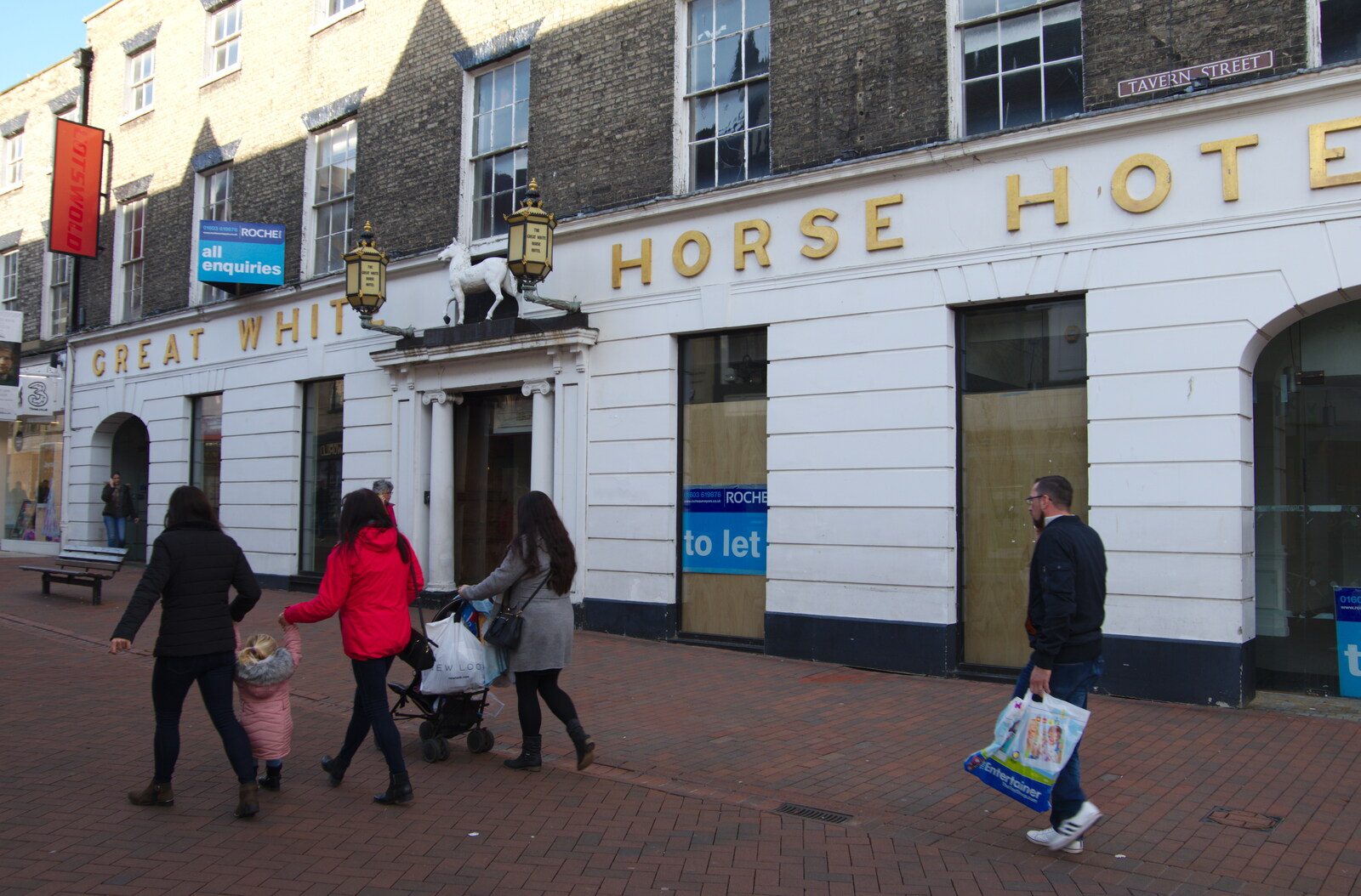 The Great White Horse is boarded up from Exam Day Dereliction, Ipswich, Suffolk - 13th November 2019