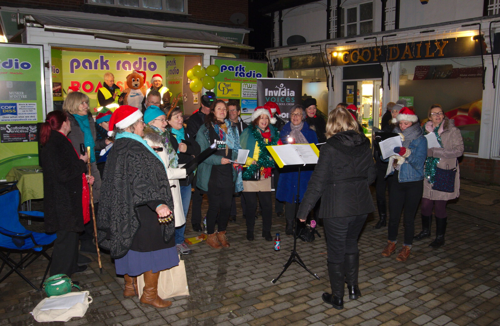 Invidia Voices at the Eye Lights switch on from Isobel Sings at the Eye Lights, Eye, Suffolk - 28th November 2019