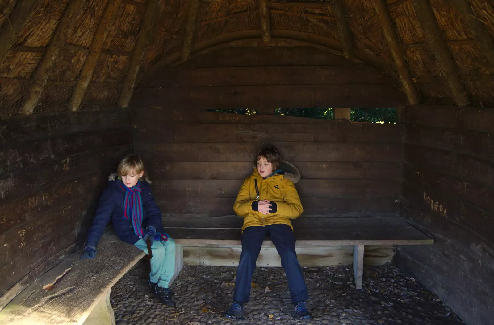 Harry and Fred take a break, from The Tiles of Ickworth House, Horringer, Suffolk - 30th November 2019