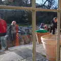 Outside, there's a cute baby in a plant pot, The Tiles of Ickworth House, Horringer, Suffolk - 30th November 2019