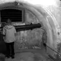 Fred peers into an underground water tank, The Tiles of Ickworth House, Horringer, Suffolk - 30th November 2019