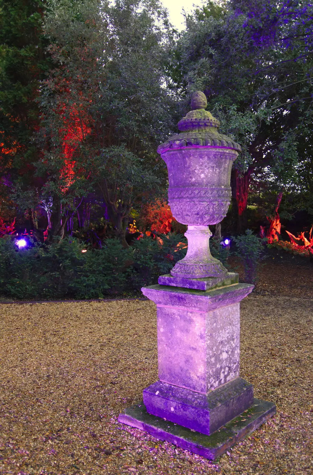 A purple urn in the stumpary, from The Tiles of Ickworth House, Horringer, Suffolk - 30th November 2019