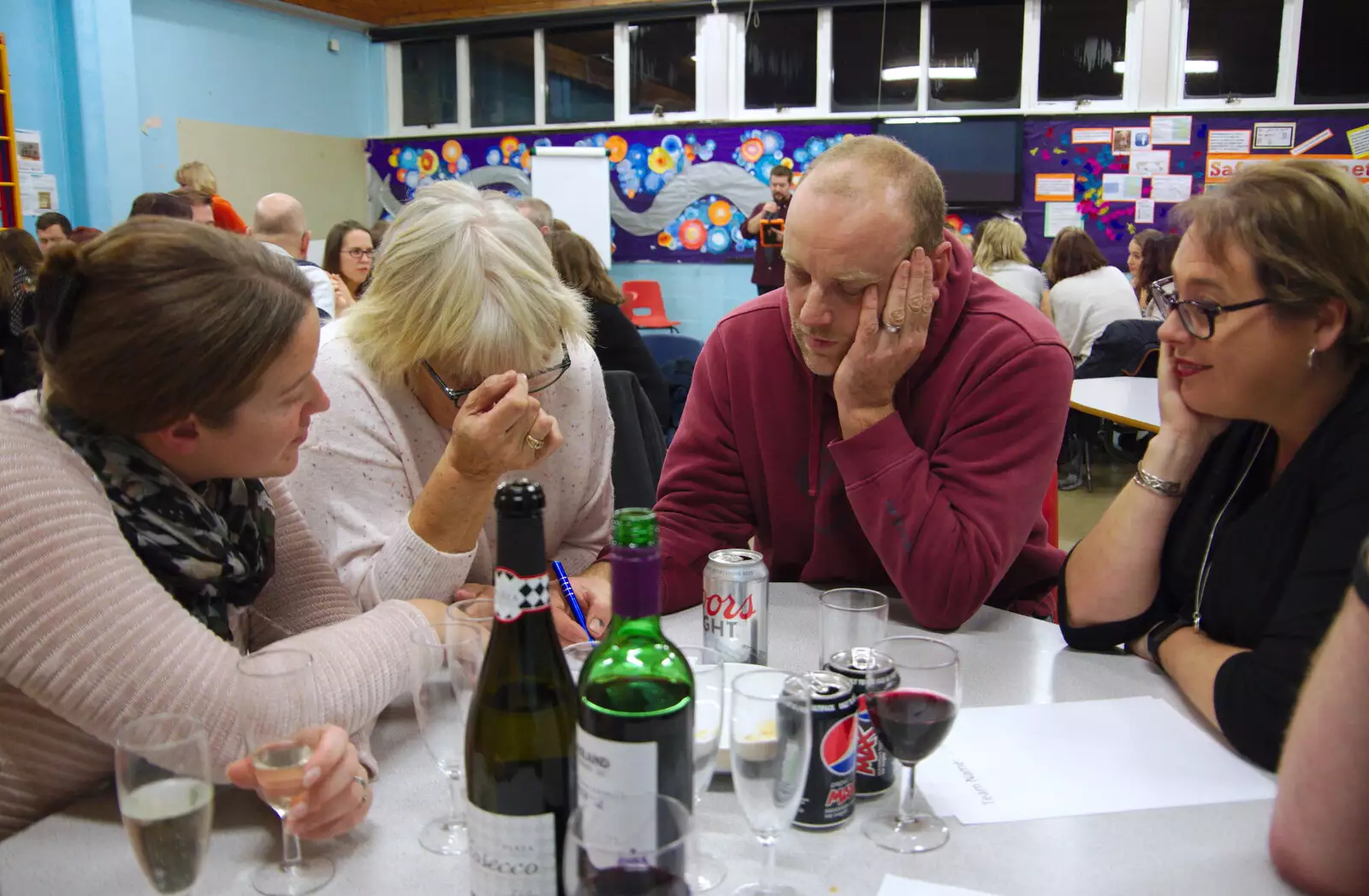 Some furious quizzing occurs in the School quiz, from Pizza Express and a School Quiz, Bury St. Edmunds and Eye, Suffolk - 30th November 2019