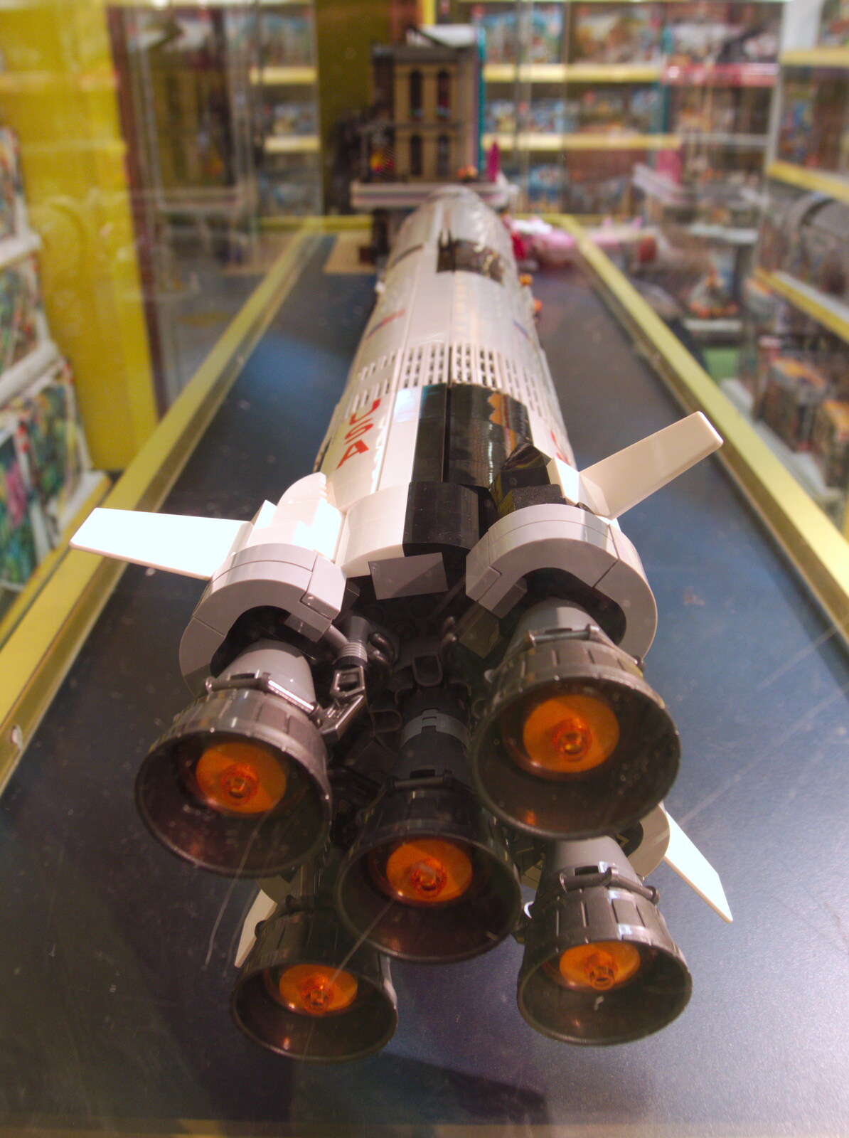 There's a cool Lego Saturn V In Jarrold's from Norwich in Ninety, and Christmas Trees, Norwich and Diss - 8th December 2019