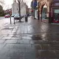 Wet pavement outside Fired Earth, Norwich in Ninety, and Christmas Trees, Norwich and Diss - 8th December 2019