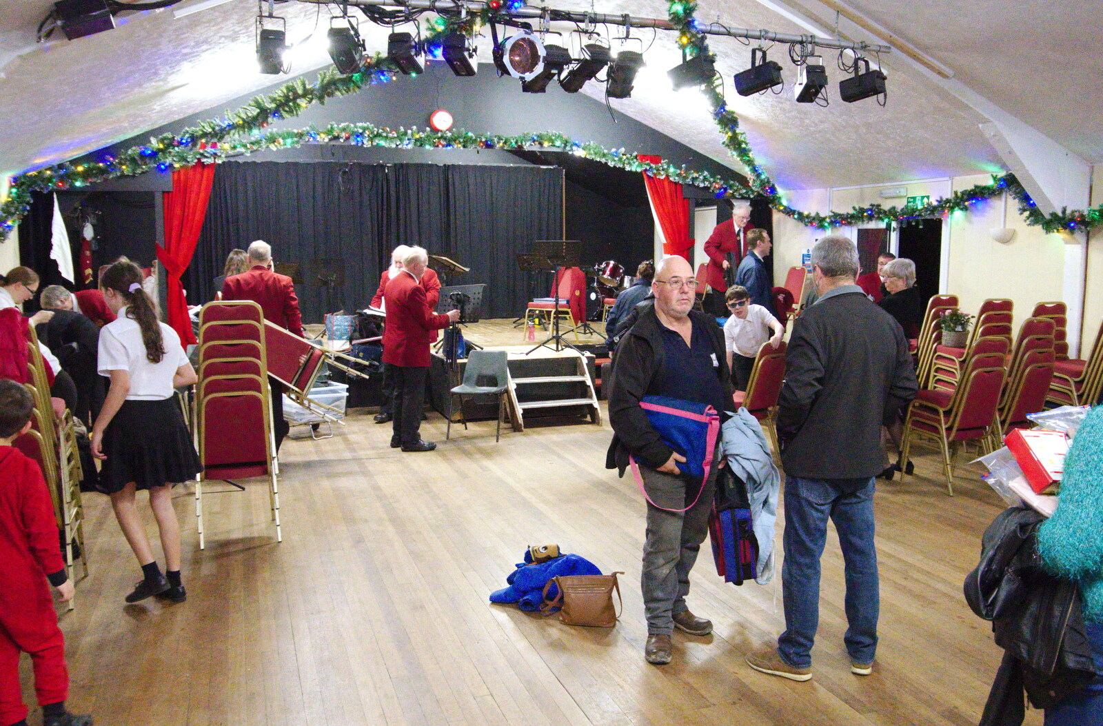 In Gislingham village hall  from GSB Concerts and the BSCC Christmas Dinner, Suffolk - 13th December 2019