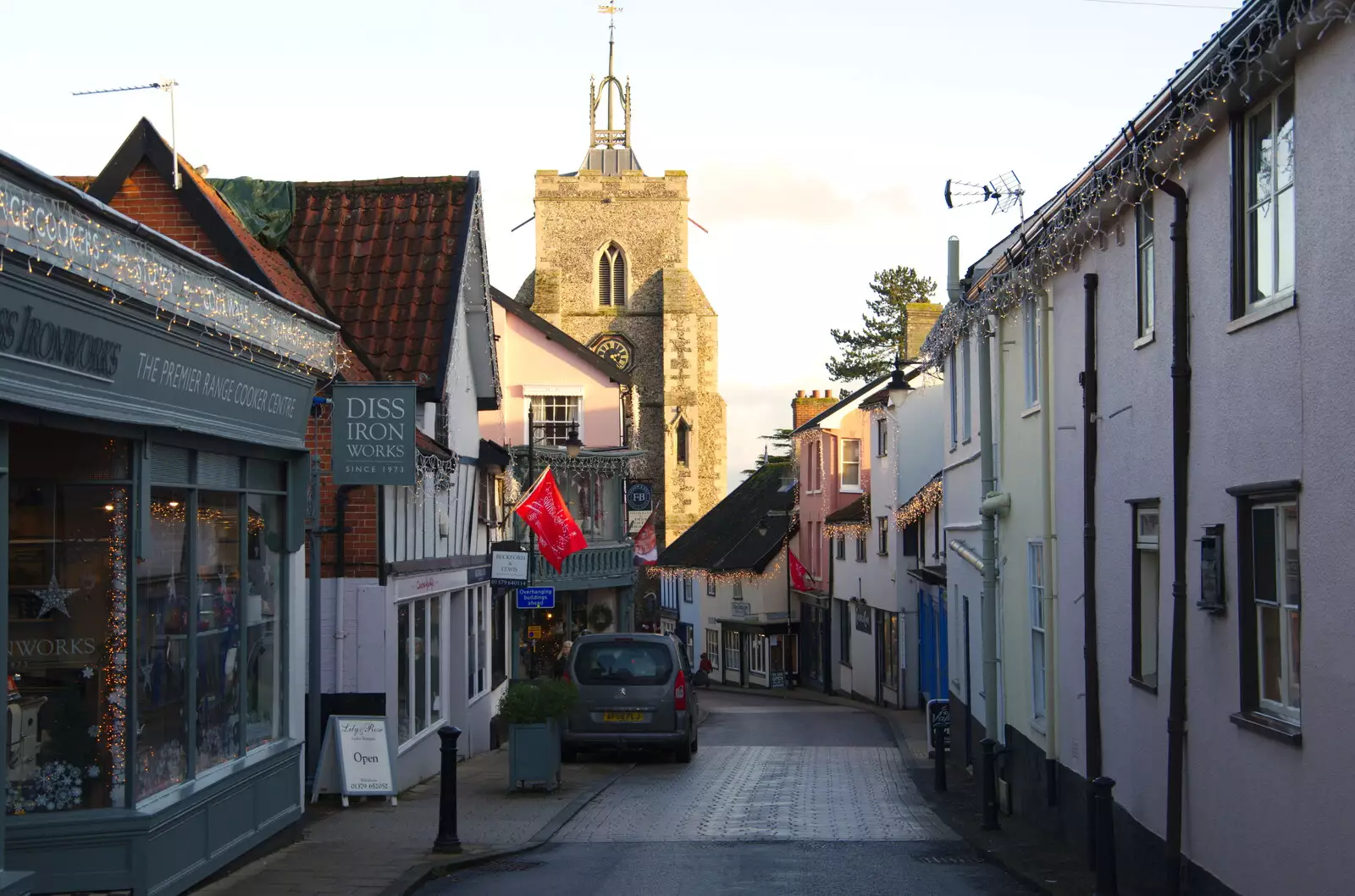 St. Nicholas Street in Diss, from A Spot of Christmas Shopping, Norwich, Norfolk - 23rd December 2019