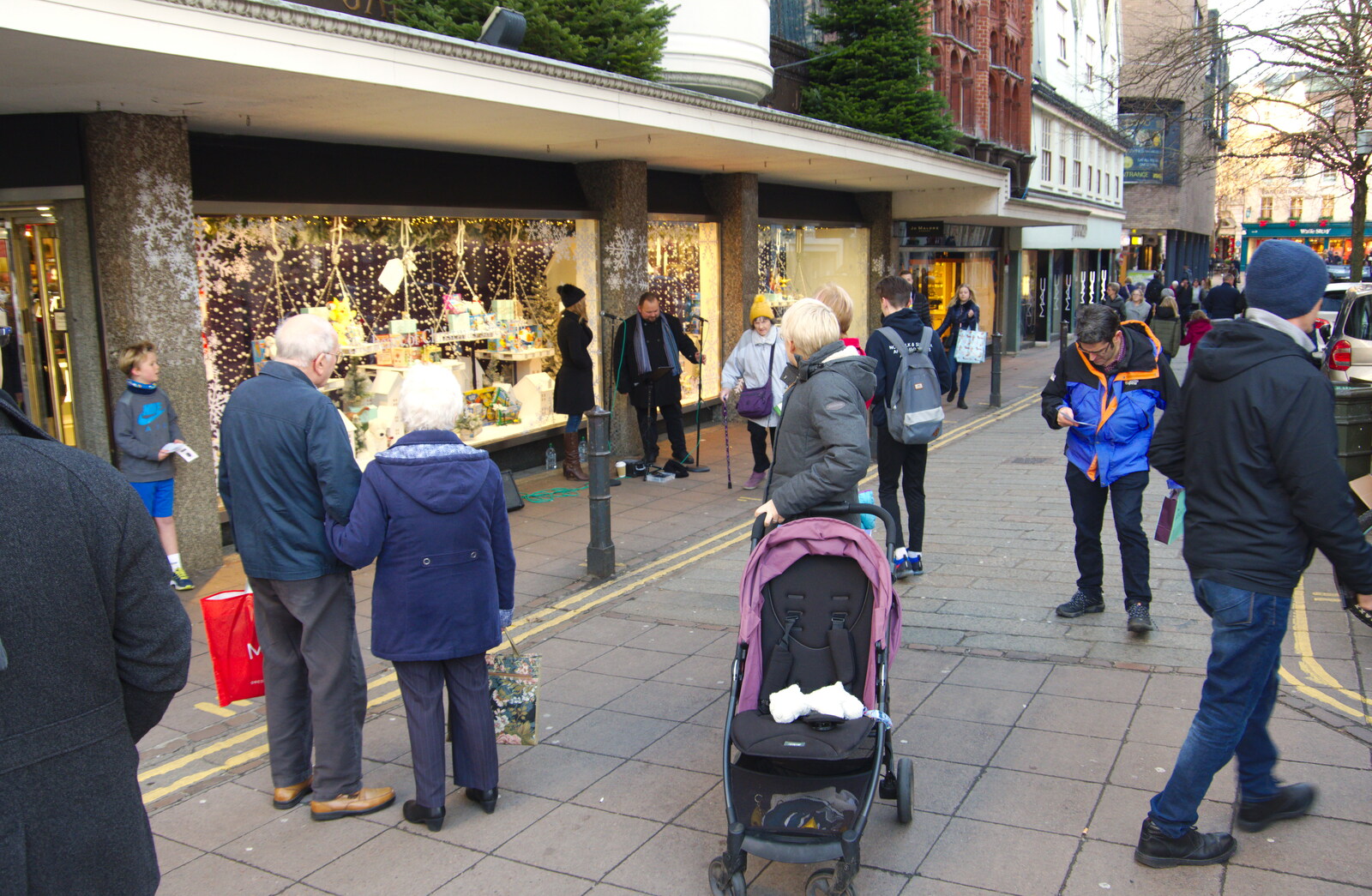 Outside Jarrold on London Street from A Spot of Christmas Shopping, Norwich, Norfolk - 23rd December 2019