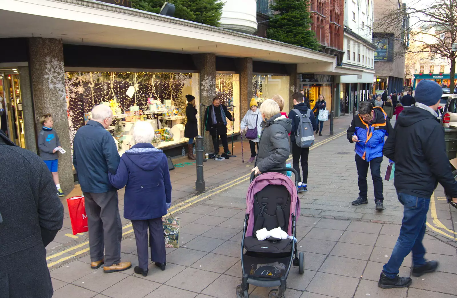 Outside Jarrold on London Street, from A Spot of Christmas Shopping, Norwich, Norfolk - 23rd December 2019