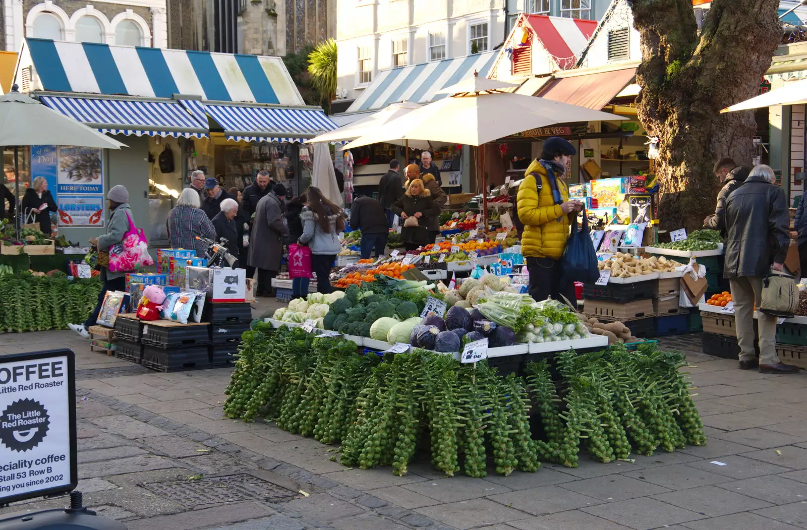 A massive pile of sprouts-on-a-stick, from A Spot of Christmas Shopping, Norwich, Norfolk - 23rd December 2019