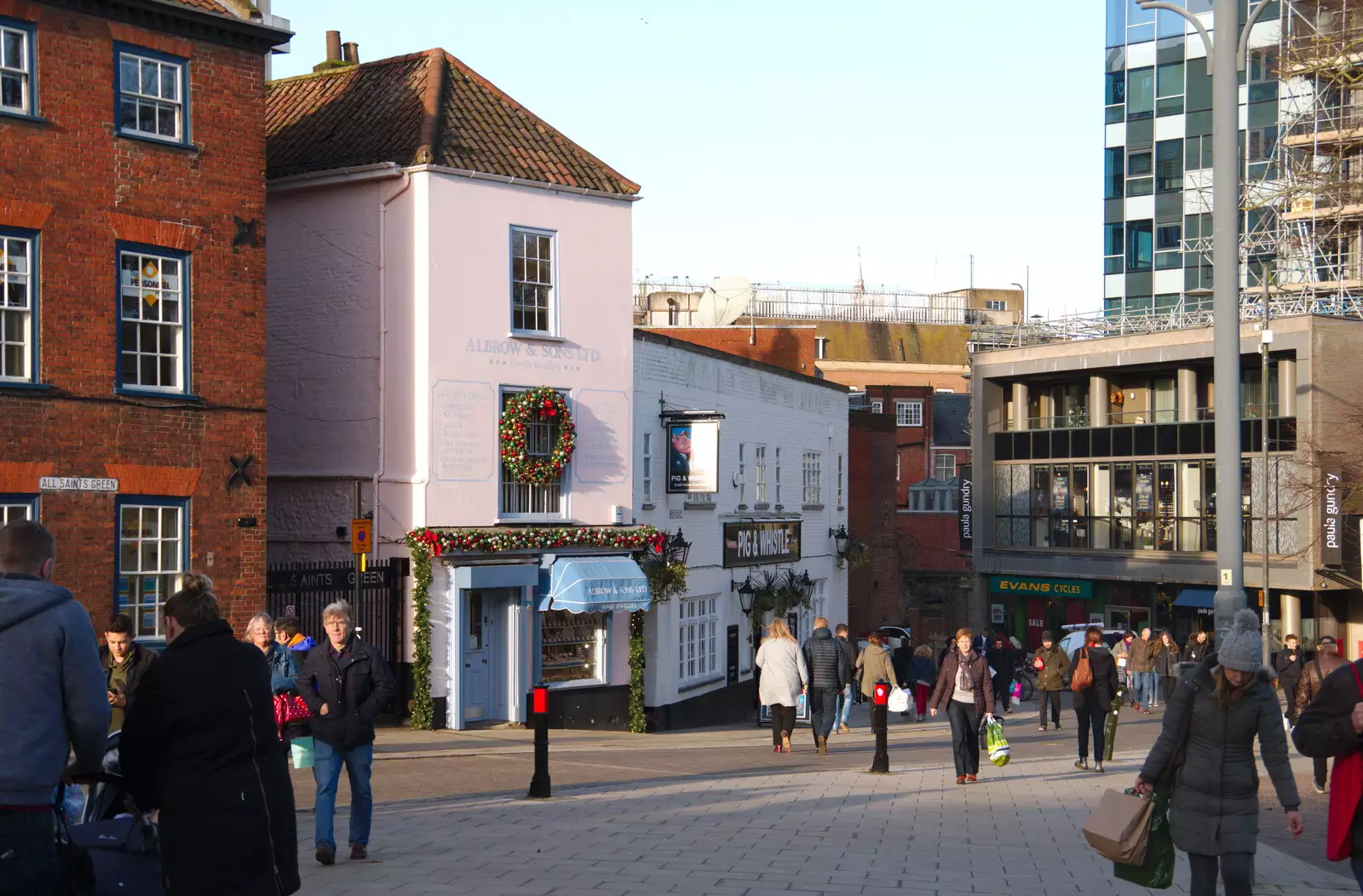 Looking down to Westlegate, from A Spot of Christmas Shopping, Norwich, Norfolk - 23rd December 2019