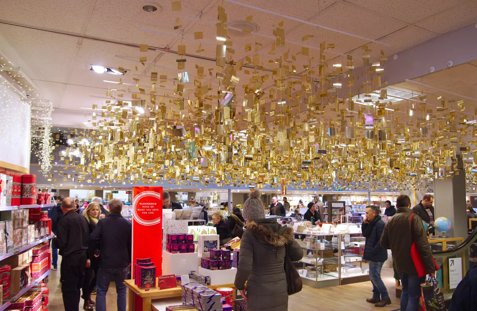 John Lewis has lots of sparkly things, from A Spot of Christmas Shopping, Norwich, Norfolk - 23rd December 2019