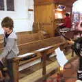 Fred and Matthew set up, A Christingle Service, St. Nicholas Church, Oakley, Suffolk - 24th December 2019