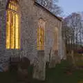 The church looks like it's bathed in a warm glow, A Christingle Service, St. Nicholas Church, Oakley, Suffolk - 24th December 2019