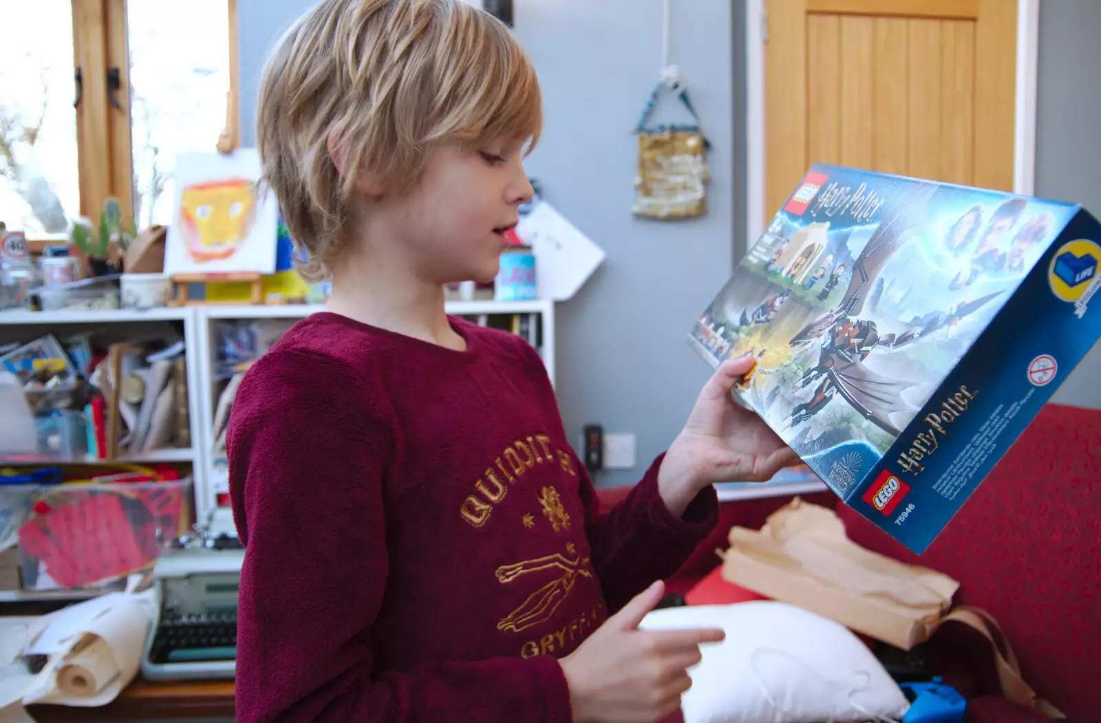 Harry gets some more Lego, from Christmas Day, Brome, Suffolk - 25th December 2019