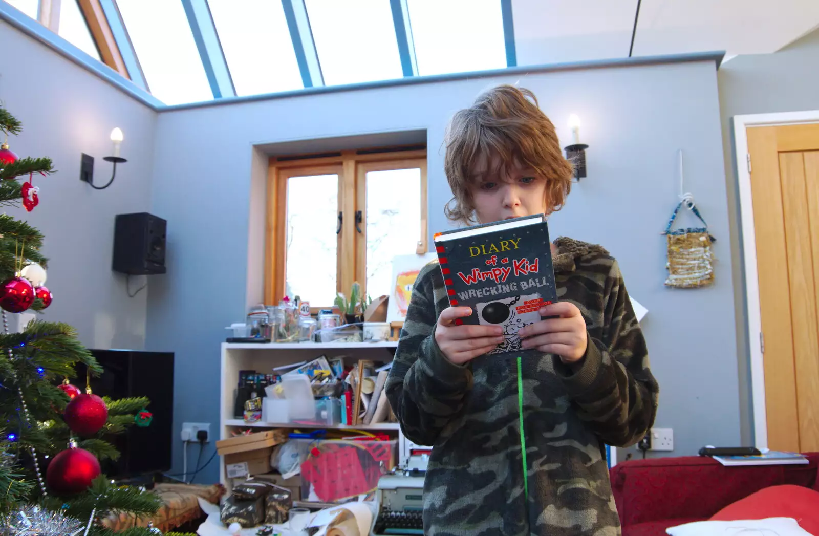 Fred's also got the latest Wimpy Kid book, from Christmas Day, Brome, Suffolk - 25th December 2019