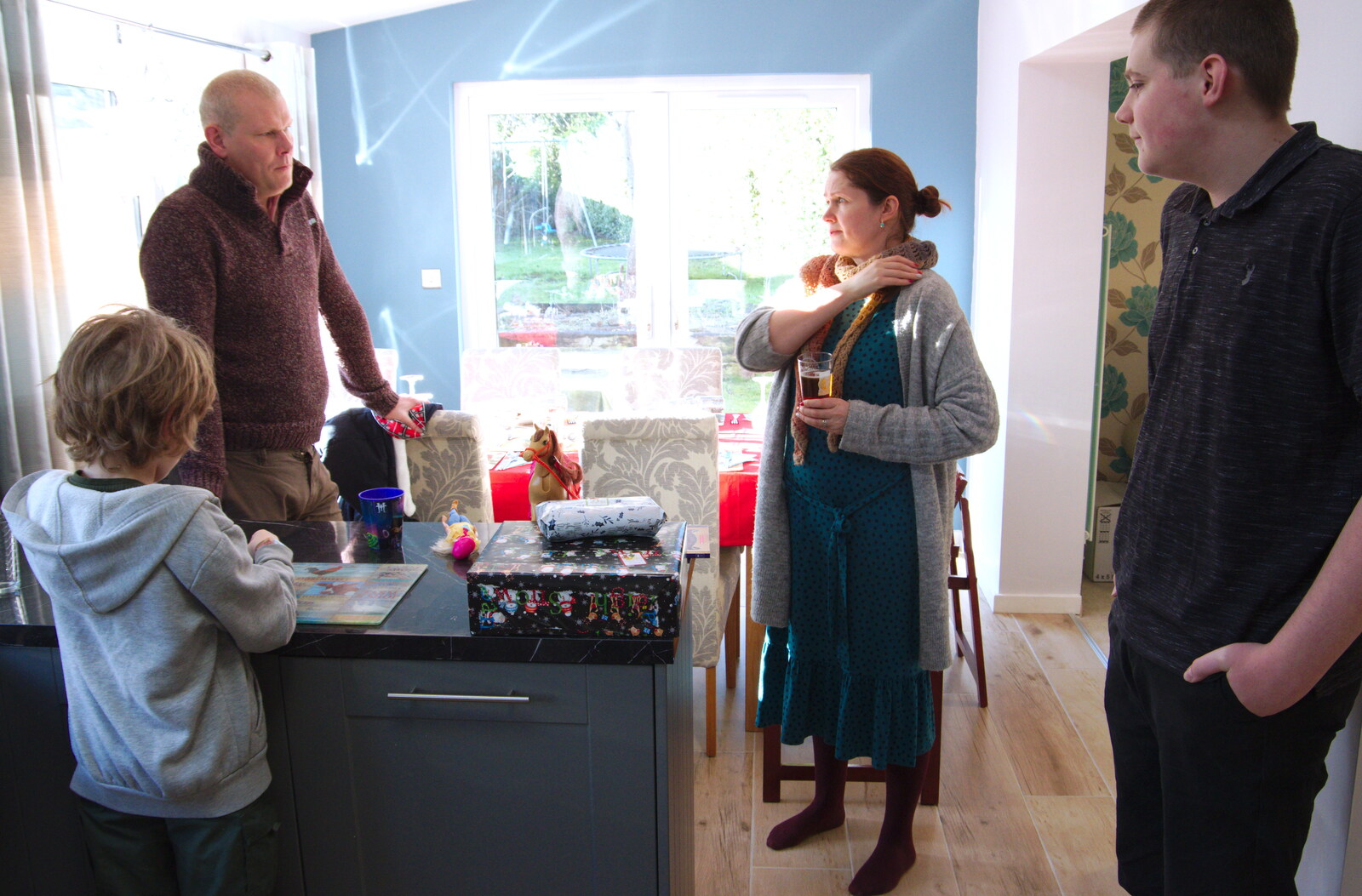 We chat to Bill in Paul and Claire's new kitchen from Christmas Day, Brome, Suffolk - 25th December 2019