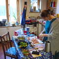 Back home, and Isobel is doing some food prep, Christmas Day, Brome, Suffolk - 25th December 2019
