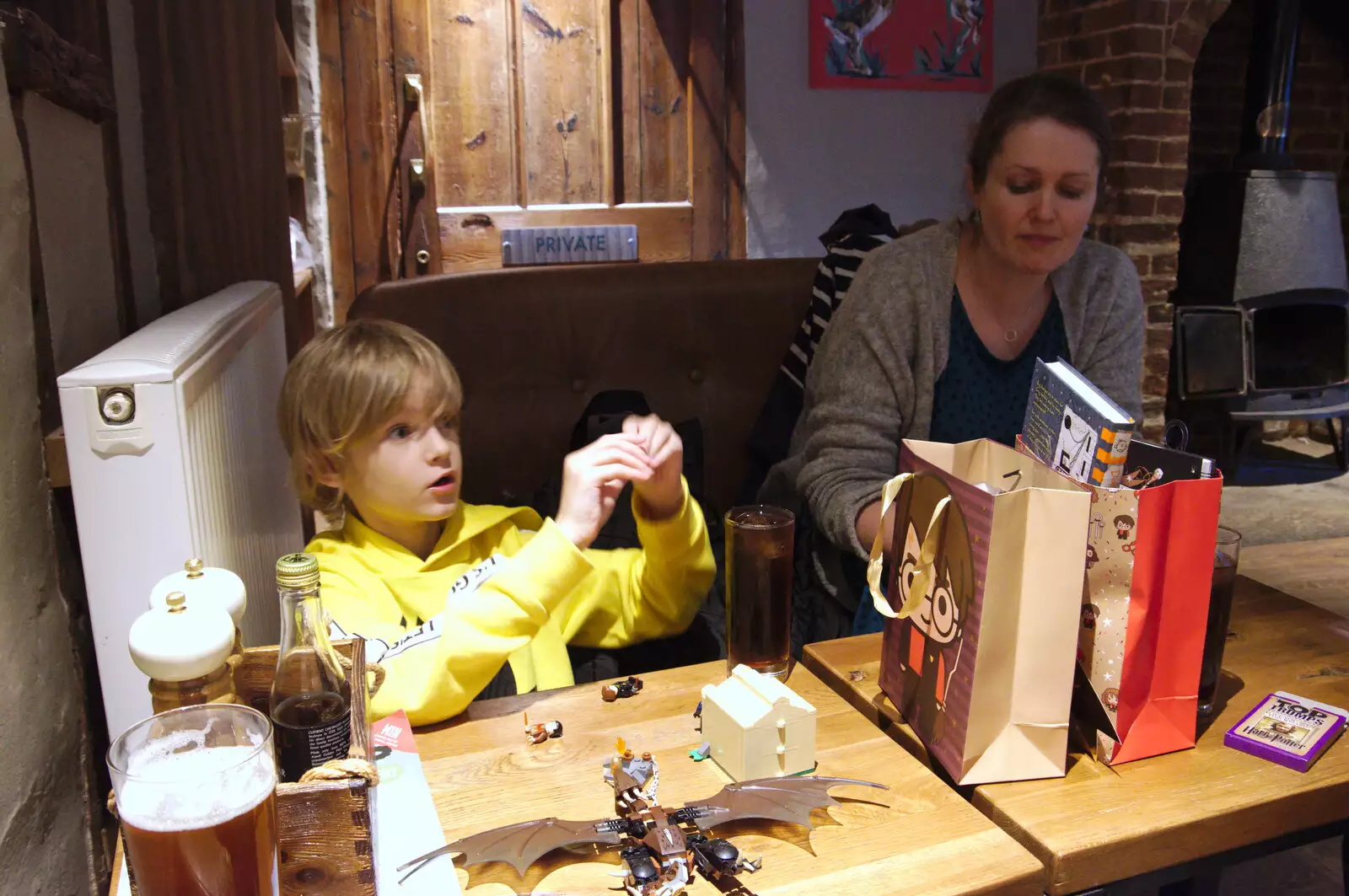 Harry and his Lego dragon, from Christmas Day, Brome, Suffolk - 25th December 2019