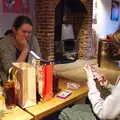 Isobel and Fred play Top Trumps, Christmas Day, Brome, Suffolk - 25th December 2019