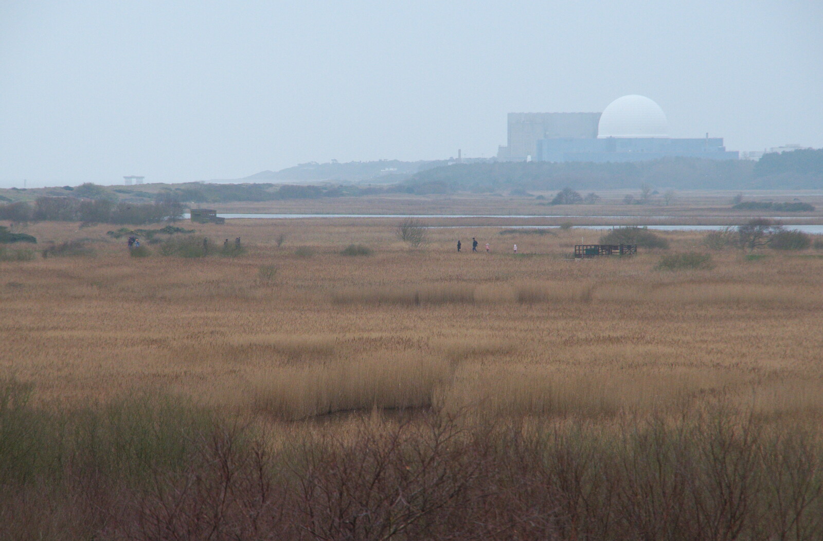 Minsmere marshes and Sizewell power station from A Trip to the Beach, Dunwich Heath, Suffolk - 27th December 2019