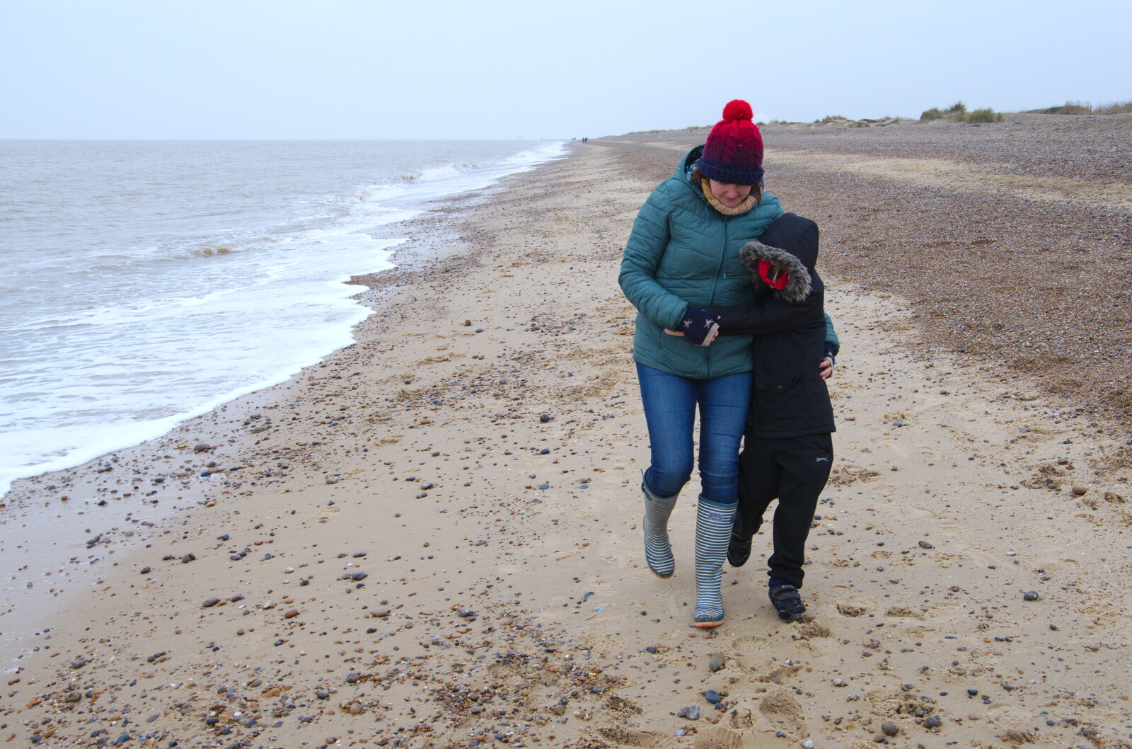 Isobel and Harry from A Trip to the Beach, Dunwich Heath, Suffolk - 27th December 2019