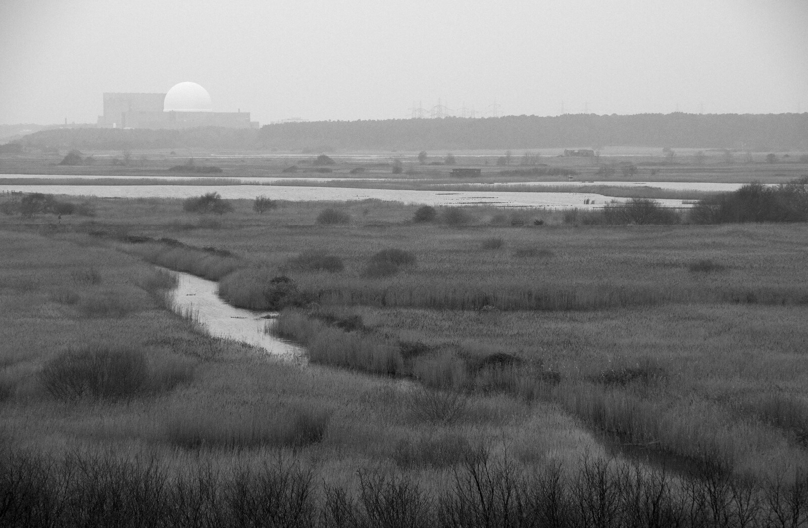 Sizewell and the marshes again from A Trip to the Beach, Dunwich Heath, Suffolk - 27th December 2019
