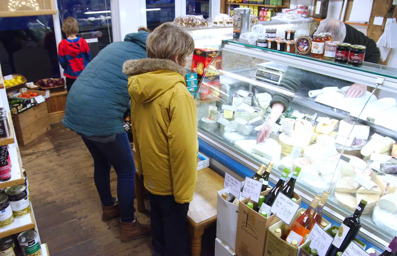 Fred inspects the cheese, from Diss Panto and the Christmas Lights, Diss, Norfolk - 27th December 2019