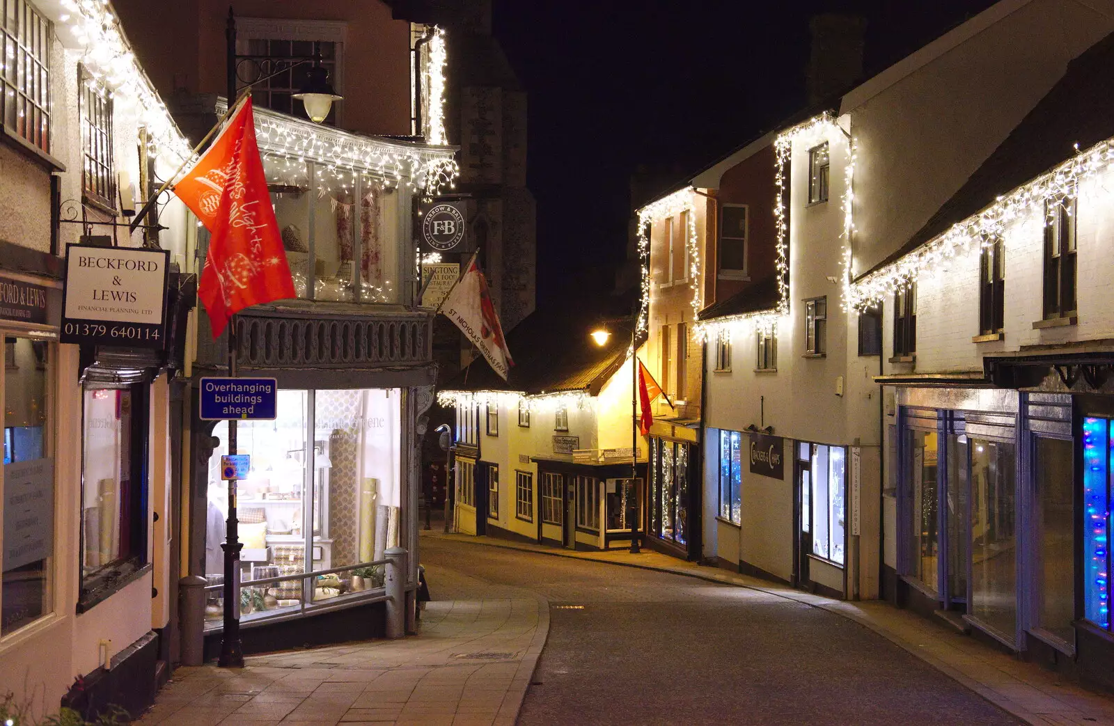 Further down St. Nicholas Street, from Diss Panto and the Christmas Lights, Diss, Norfolk - 27th December 2019