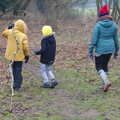 Fred's got a big stick, New Year's Day on the Ling, Wortham, Suffolk - 1st January 2020
