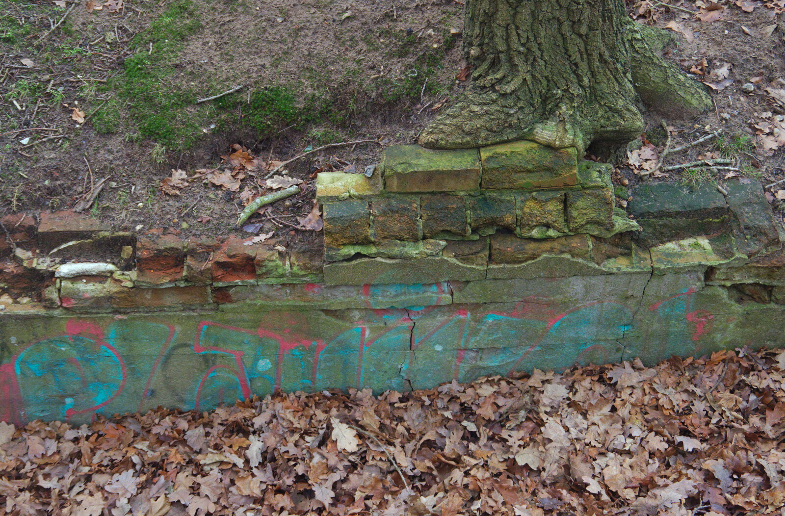 Disappearing graffiti from New Year's Day on the Ling, Wortham, Suffolk - 1st January 2020