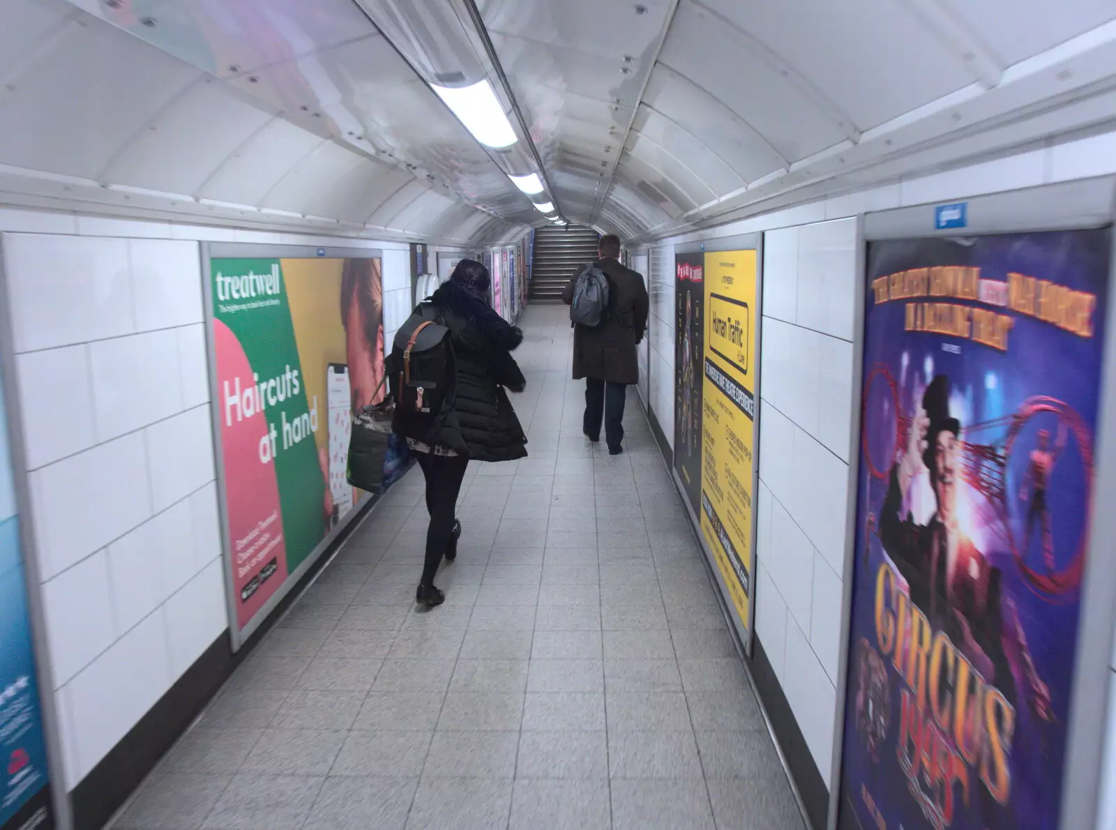 The tunnel between the Central Line and Bakerloo, from A Small Transport Miscellany, London - 7th January 2020