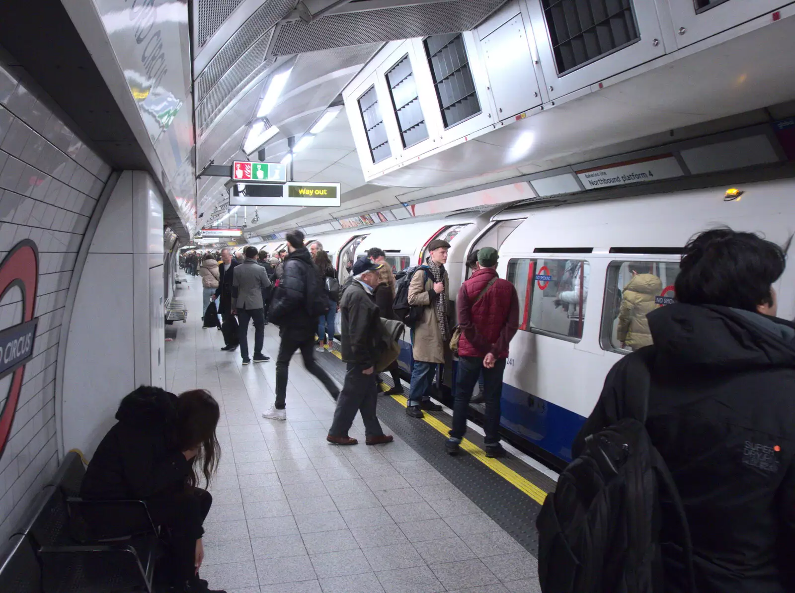 Oxford Circus station, from A Small Transport Miscellany, London - 7th January 2020