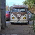 There's an old VW 'splitty' camper van, To See the Seals, Horsey Gap, Norfolk - 10th January 2020
