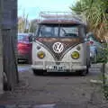 There's an old VW 'splitty' camper van, To See the Seals, Horsey Gap, Norfolk - 10th January 2020