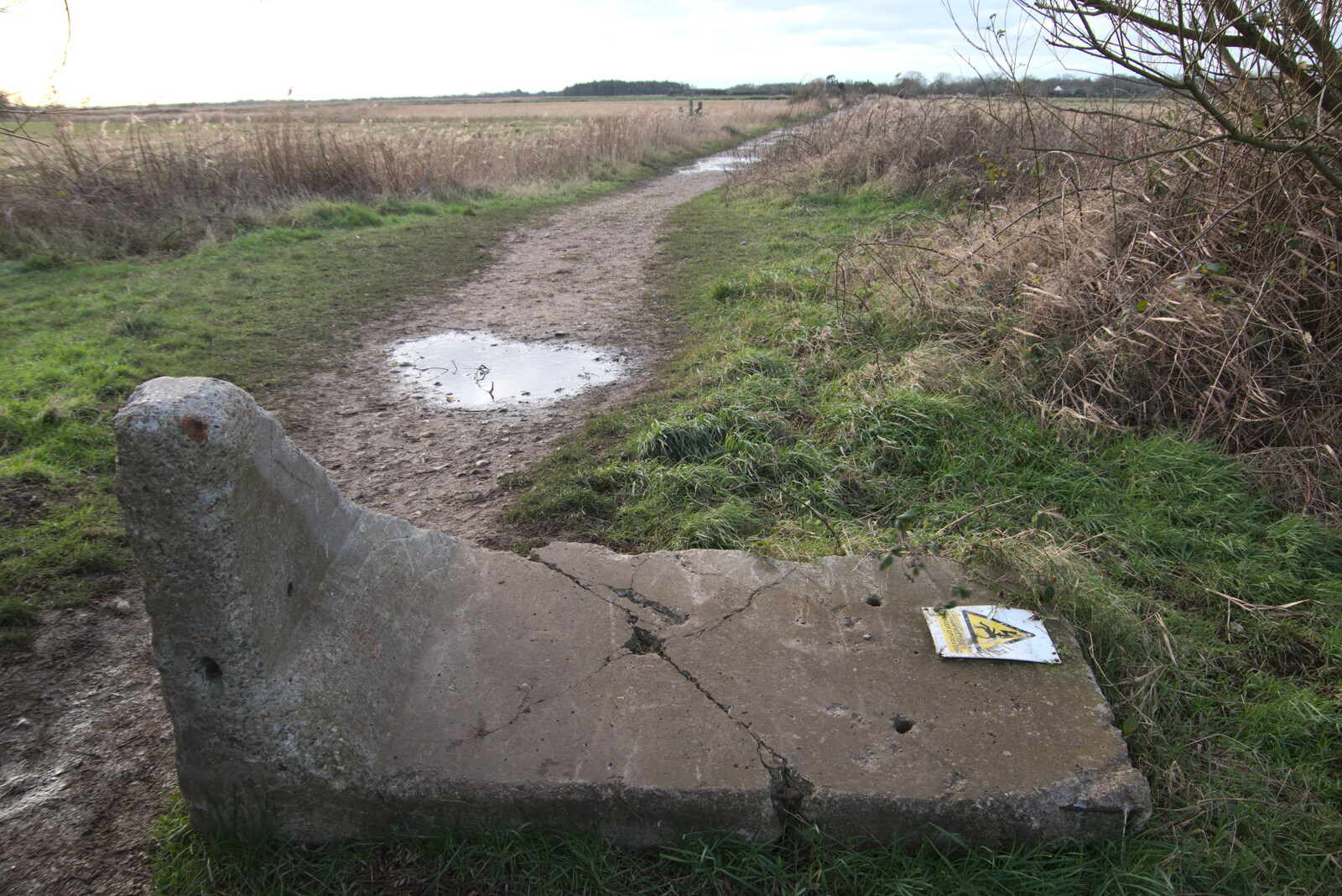A weather-worn concrete block from To See the Seals, Horsey Gap, Norfolk - 10th January 2020