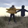 The boys on top of the cliff, To See the Seals, Horsey Gap, Norfolk - 10th January 2020