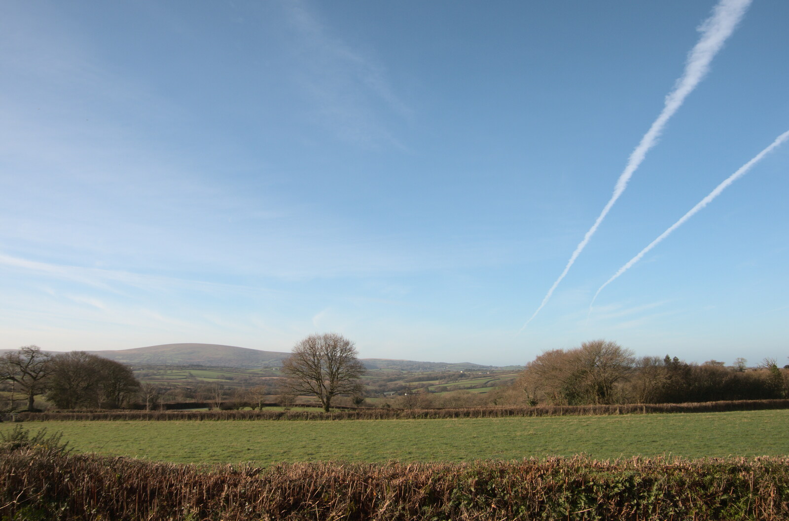 A view towards Dartmoor from A Short Trip to Spreyton, Devon - 18th January 2020