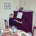 Family History: Birtle's Close, Sandbach, Cheshire - 24th January 2020, Nosher plays the piano in the dining room