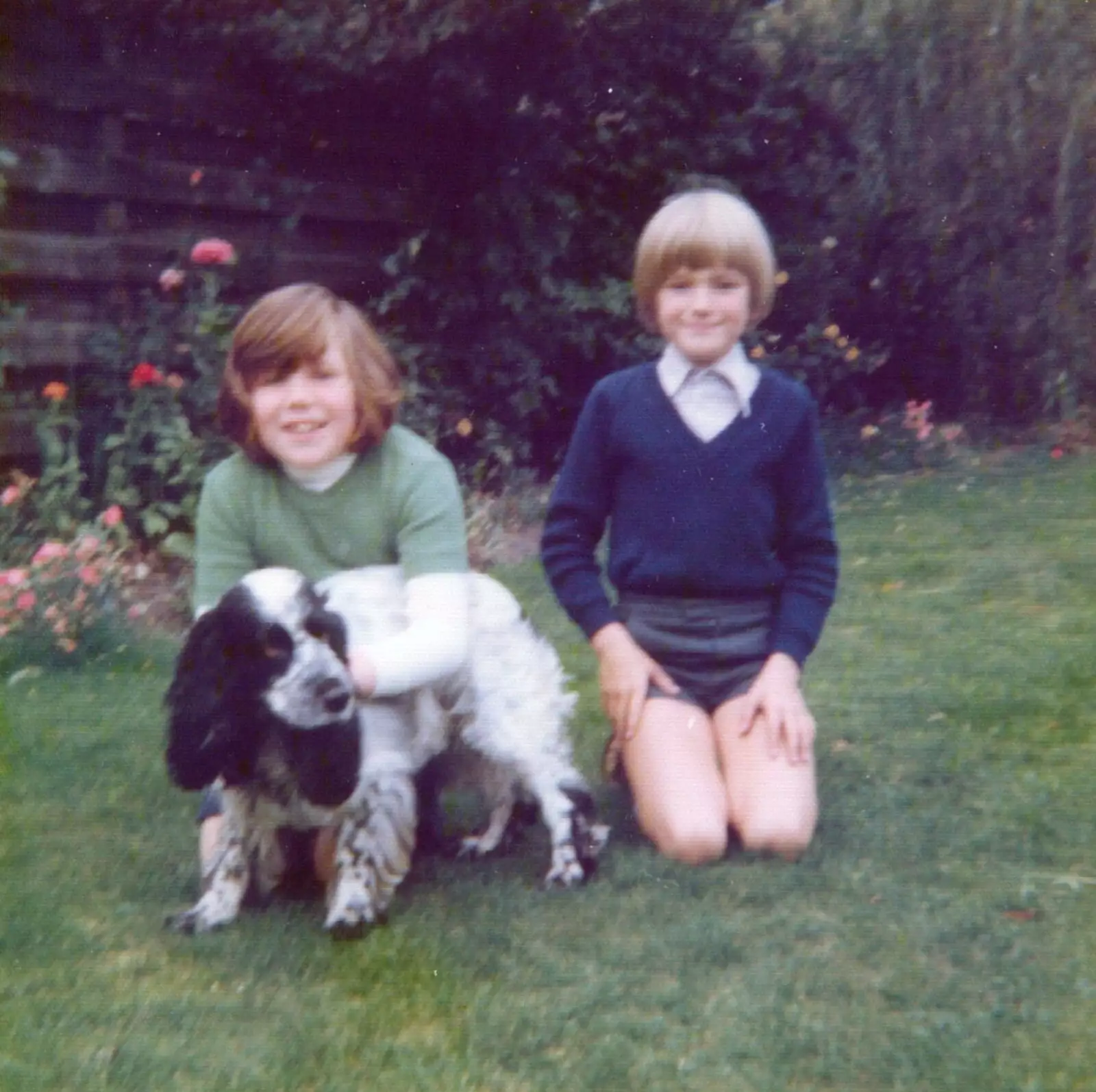 In the garden with Bob the spaniel, from Family History: Birtle's Close, Sandbach, Cheshire - 24th January 2020