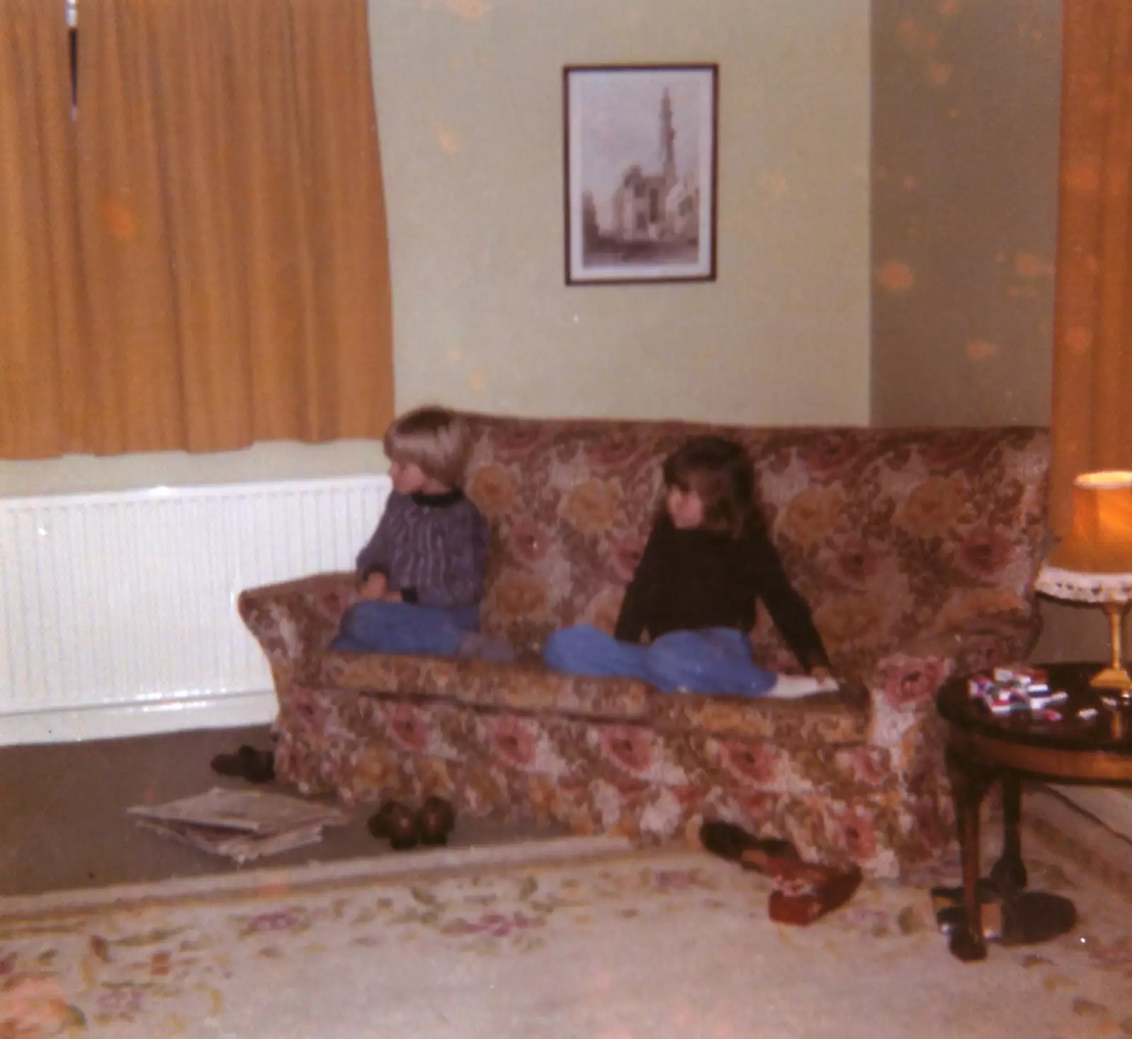 Watching something in the lounge, from Family History: Birtle's Close, Sandbach, Cheshire - 24th January 2020