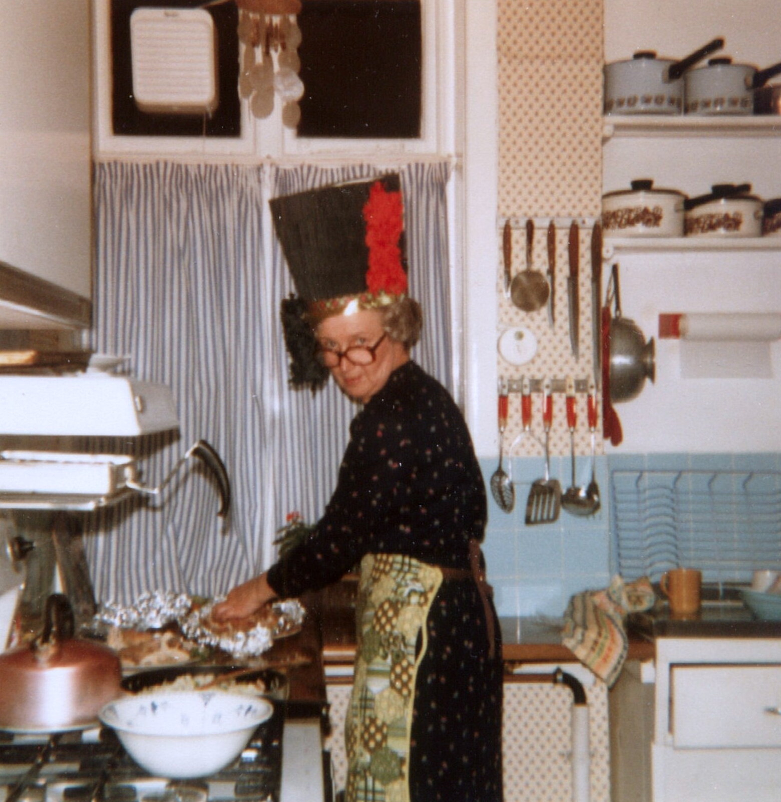 Family History: Danesbury Avenue, Tuckton, Christchurch, Dorset - 24th January 2020: Grandmother prepares some Christmas dinner