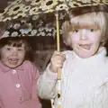 Sis, Nosher and an umbrella indoors, Family History: Danesbury Avenue, Tuckton, Christchurch, Dorset - 24th January 2020